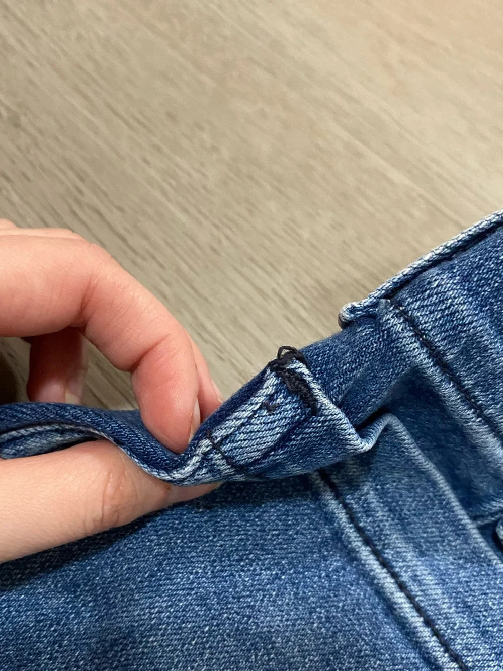 Maeve Anthropologie The Colette Wide Leg Crop Jeans Blue Patch Pocket Size 26 - Picture 7 of 11